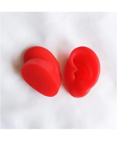 Red Silicone Ear Template - Flexible Silicone Silicone Ear Model for Acupuncture Practical Ear Picking Studs Earring Display Accessories - Buy Online on GoSupps.com