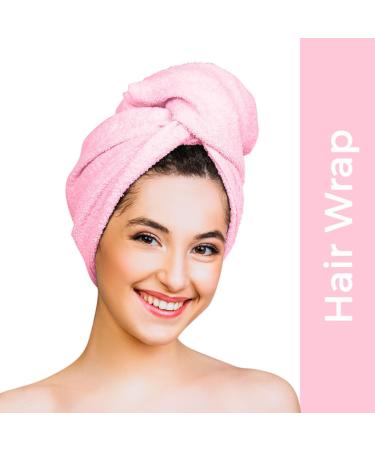Nykaa Naturals Microfiber Hair Towel Wrap - Lightweight & Absorbent Gentle on Hair Prevents Frizz - Pink - 1 pc | Ideal for All Hair Types - Buy Online on GoSupps.com