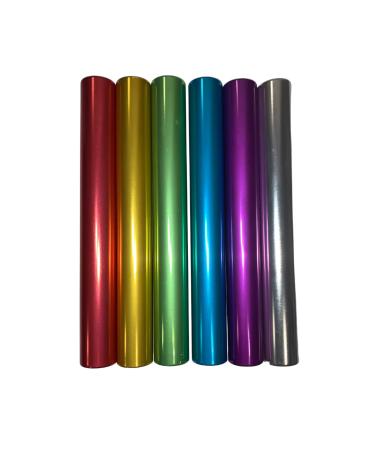 Relay Batons, Running Batons, Aluminum Batons, Senior Size, Multiple Colors, Assorted Colors (Set of 6 Batons)