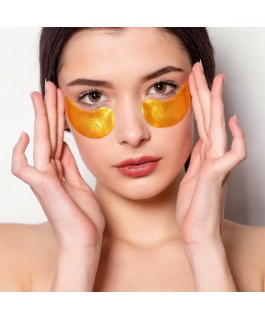 HOPEMATE 24K Gold Eye Mask with Hyaluronic Acid & Collagen - Reduce Wrinkles, Dark Circles, Puffiness & Fine Lines | Skin Firming Under Eye Patches - 14 Pairs - Buy Online on GoSupps.com