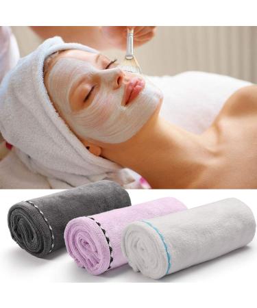 Hair Towel Wrap Turban - Quick-Dry Microfiber Bath & Shower Cap | White Grey & Pink - Perfect for Drying Hair - Buy Online on GoSupps.com