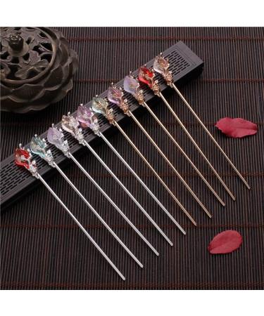 Hair Clips Retro Chinese Hairpin Hair Rod Lady Metal Glaze Hair Fork Hair Chopsticks Lady Jewelry Hairpin Accessories Blue Hair Clips (Size : 2) - Buy Online on GoSupps.com