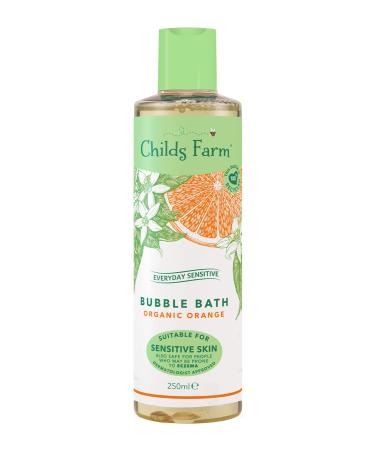 Childs Farm | Family Everyday Sensitive Bubble Bath 250ml | Organic Orange | for Sensitive Skin | 250ml Bubble Bath 250 ml (Pack of 1)
