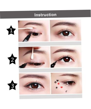 Eyeliner Stamp 2 in 1 Double-Head Waterproof Liquid Eyeliner Pen Make-Up Tool Black Heart Liquid Eyeliner - Buy Online on GoSupps.com