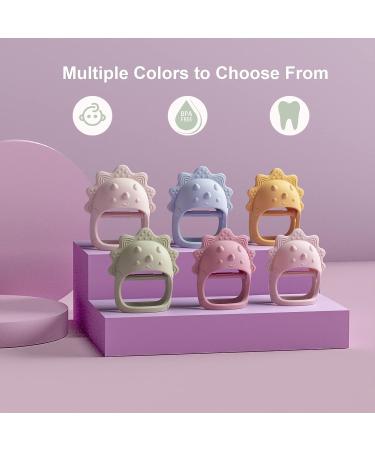 Alwoligag Silicone Dinosaur Baby Teether Toy  Anti-Drop Silicone Baby Mitten Teether for Soothing Teething Pain Relief  Baby Chew Toys for Sucking Needs(1 Packs) 4 x 3.2 x 2 Inch Green - Buy Online on GoSupps.com
