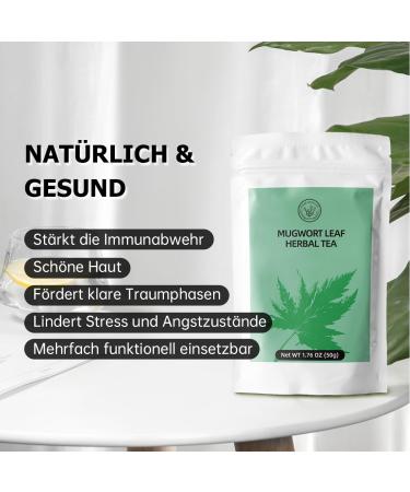 Hemnockling Mugwort Leaf Tea - Natural Loose Herbal Tea for Sleep Digestion & Immunity | Perfect Gift - Buy Online on GoSupps.com