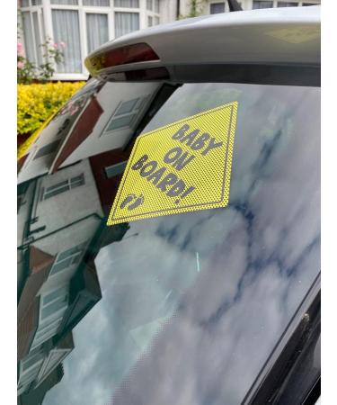 Baby On Board Car Sign | Micro-Perforated Vinyl Sticker | Easy Apply & Remove | Ultra Durable & Weatherproof | 5x5 | Baby Feet Design - Buy Online on GoSupps.com