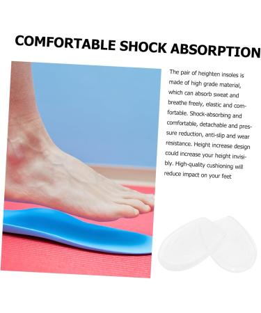 4 Pairs Silicone Heightening Insoles - Massage Cushion Heel Support Pads for Increased Height & Comfort - Buy Online on GoSupps.com