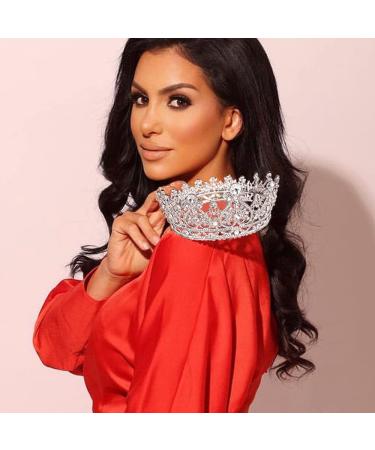 Silver Crystal Queen Crown for Women and Girls - Perfect for Pageants, Prom, Weddings, and Parties - Buy Online on GoSupps.com