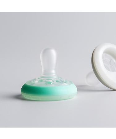 Night Pacifier 0-6 Months - Breast-Like Shape with Glow in The Dark Technology - Teal/Blue - 4 Count - Buy Online on GoSupps.com