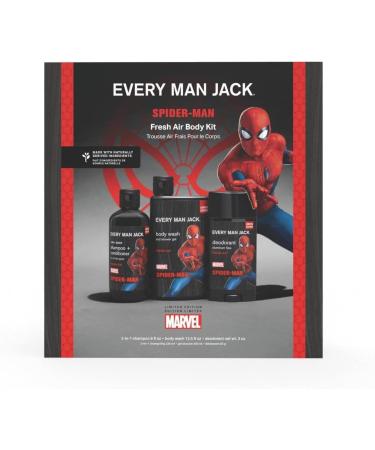 Every Man Jack Spider-Man Body Set - Perfect for Every Guy & Marvel-Lover - Bath and Body Marvel Gift Set with Clean Ingredients & Incredible Scents - Includes Body Wash Shampoo & Deodorant - Buy Online on GoSupps.com