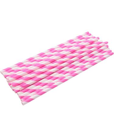 TRIPPER Biodegradable Paper Straws 100 Pink for Party Supplies Birthday Wedding Bridal/Baby Shower Decorations and Celebrations - Buy Online on GoSupps.com