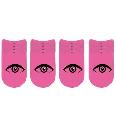 4Pcs Pink Eyelash Ruler Eyelash Stencils Ruler for Measure Eyelashes LengthEyebrow Lash Measuring Tool Beauty Tools Professional Eyelash Stencils Ruler Symmetry Curling Makeup Eyes