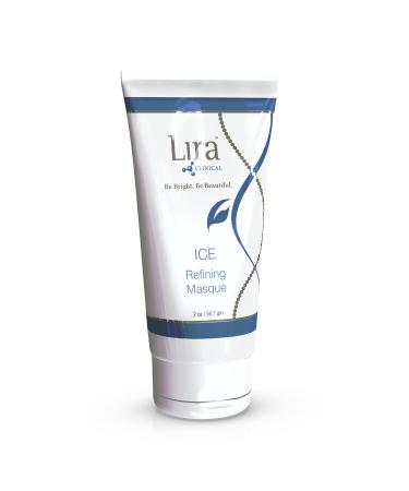 Lira Clinical Ice Refining Masque - Acne & Oil Control Kaolin Clay Mask with Niacinamide & Salicylic Acid - Calm Skin & Refine Pores with Collagen Peptides & Plant Stem Cells - 2 fl oz