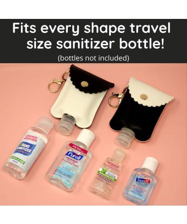 Hand Sanitizer Holder Keychain - 2 Pack Clip On Case for Travel Size 2oz Bottles - Perfect Stocking Stuffers - Buy Online on GoSupps.com