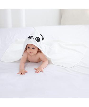 Bamboo Hooded Baby Bath Towel Toddler Wearable Blanket | Large Size Animal Bathrobe (Panda) - 75x100cm - Buy Online on GoSupps.com