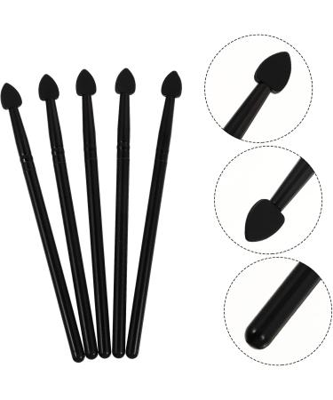 PLAFOPE 5pcs Silicone Eyeshadow Brush Cream Applicator Lip Balm Creamy Aluminum Cosmetic Eye Shadow Brush 13x1cm Black - Buy Online on GoSupps.com