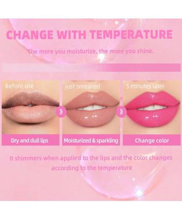 Conversionh Color Changing Lip Oil Color Changing Lip Balm 2024 New Moisturizing Lip Gloss Lip Oil Magic Color Changing Lip Oil Tinted Lip Gloss Hydrating Plumping Lip Nourishing Non-stick Oil (2Pcs) - Buy Online on GoSupps.com