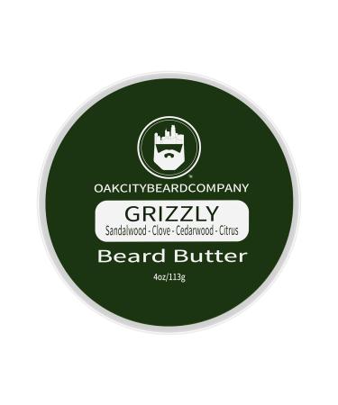 Shop Oak City Beard Company Grizzly Beard Butter - 4oz Sandalwood Clove Cedarwood & Citrus Conditioner - Buy Online on GoSupps.com