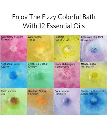 Organic Extra Large 12 Pack Handmade Bath Bombs Gift Set with Essential Oils and Shea Butter - Perfect Birthday and Valentines Gift for Women and Kids - Buy Online on GoSupps.com