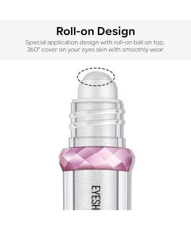 KYDA Roll-on Powder Eyeshadow - Holographic Glitter Eyeshadow Stick | Glow Mermaid Makeup | Radiant Pearl Sequins for Stunning Eye Highlights - International Shipping - Buy Online on GoSupps.com