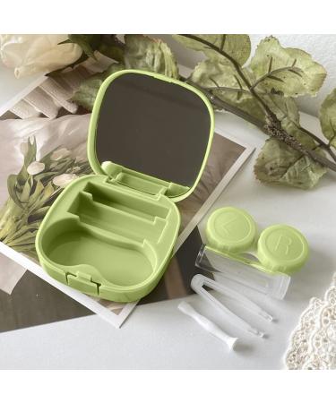 Tomedeks 2PCs Travel Contact Lens Container Set with Mirror Care Cone Tweezers & Double Connection Box - Portable & Convenient for International Shipping - Buy Online on GoSupps.com