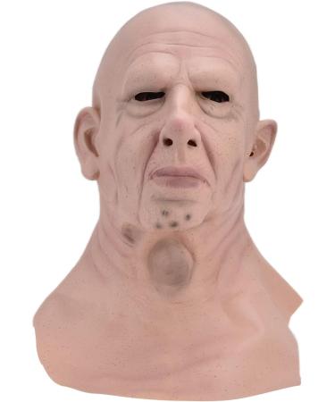 Bald Head Man Environmental Old Man Mask Halloween Mask Protection Costume Soft for Haunted Houses for Adults for Teenager for Halloween for Easter - Buy Online on GoSupps.com