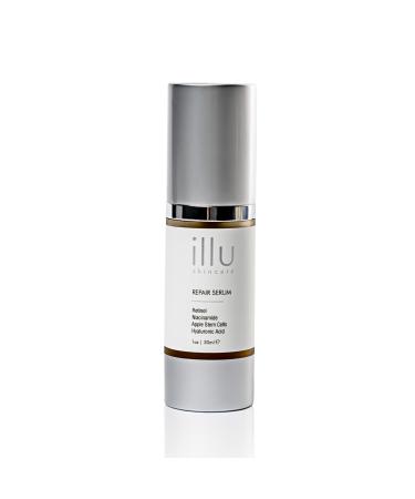 illu Night Repair Retinol Anti-Aging Face Treatment with Apple Stem Cells Niacinamide & Hyaluronic Acid for Firming Smoothing & Radiant 1 Fl Oz (Pack of 1)