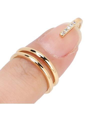 Fingernail Opening Ring Fashion Fingertip Jewelry Nail Art Ring Ladies Wearing Nail Accessories Decorative Nail Ring(3050g)