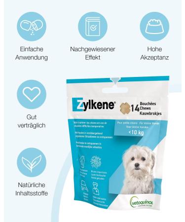 Zylkene Chews for Small Dogs (14 x) | Stress Reduction Supplement | Well-Being Support for Dogs Under 10 kg - Shop Now! - Buy Online on GoSupps.com