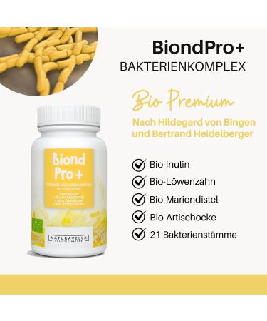 Dr. Elisabeth Biondpro+ | Premium 21 Strain Probiotic Complex with Bio-Inulin & Organic Herbs | Vegan Darmflora Intestinal Support | 90 Capsules - Buy Online on GoSupps.com
