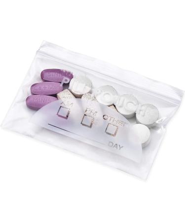 200 Piece Resealable Zipper Locking Pill Pouches | Daily AM PM Travel Medicine Organizer with Clear Write-On Labels for Vitamins & Medications - Buy Online on GoSupps.com