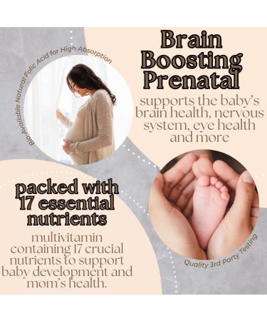 Research Labs Prenatal Vitamins for Women 2 Fer 1 Ad: 6X More Bioavailable Methylated Folate Folic Acid MTHF 5 | Supports Brain Development, Healthy Growth 60 Count (Pack of 2) - Buy Online on GoSupps.com