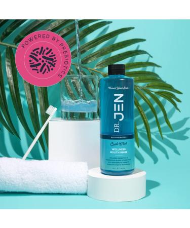 Dr Jen Prebiotic Mouth Rinse - Essential Oils, Dentist Created, Non-Toxic - Promote Healthy Gums (16 Fl Oz, Cool Mint) - Buy Online on GoSupps.com