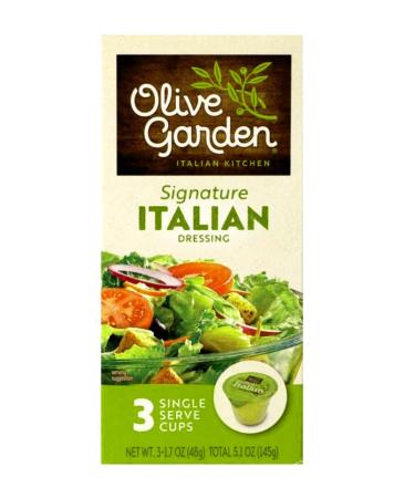 2 Boxes of Olive Garden Signature Italian Salad Dressing 3 Single-Serve Cups (6 1.7oz cups total)