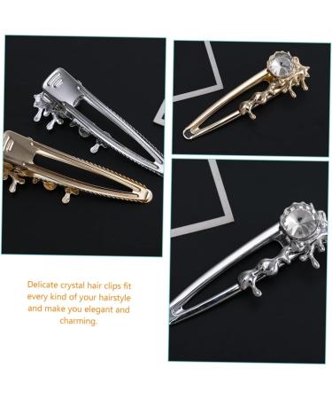 FRCOLOR Small Hair Barrettes Wedding Crystal Barrettes alligator s for hair womens metal for women snap hair pin alloy wedding Miss side Crystal Decorative Hair Clips - Buy Online on GoSupps.com