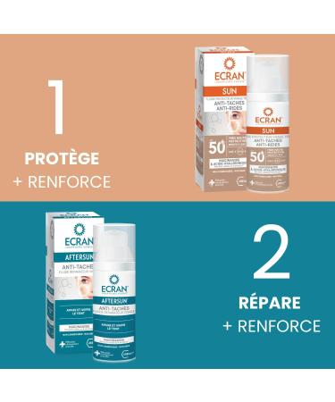 ECRAN - Cr me Solaire Visage - Haute Protection - Technologie vitEox80 - Vitamine E Niacinamide - Protection UVA UVB Coups de Soleil - Protection Solaire SPF50 - Bronzage Naturel - Anti Taches - Buy Online on GoSupps.com