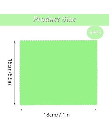 Microfiber Glasses Cleaning Cloth - 6 Pack Eco-Friendly Screen Cleaners (15x18 cm) - Perfect for Glasses Tablets & Screens - Green - Buy Online on GoSupps.com