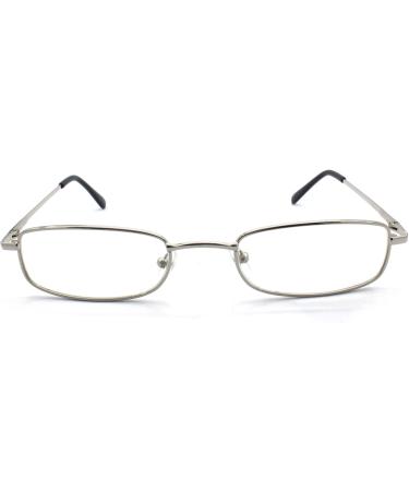 Buy 5 Pairs Rectangular Metal Reading Glasses for Men & Women | Multi-Colored 5pk-Silver 1.0 Diopters - International Shipping Available - Buy Online on GoSupps.com