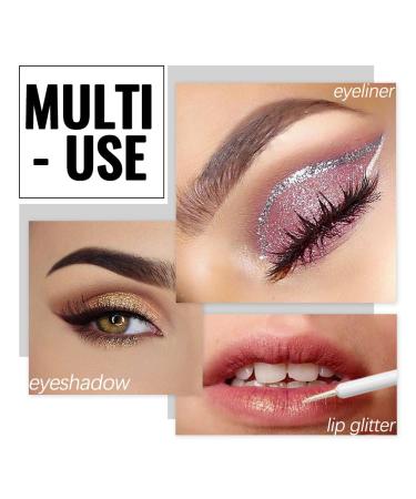 Jutqut Liquid Glitter Eyeliner - Long-Wearing, Opaque, Intense Color with Diamond Sparkle - Metallic Eye Liner and Eyeshadow - Buy Online on GoSupps.com