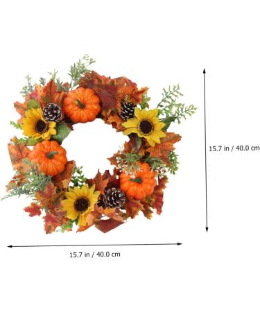 LIFKICH Wreath Garland Artificial Sunflowers House Thanksgiving Decoration Halloween for Decor Home Decoration Holiday Decoration Halloween Prop Party Decor Silk Flower Rattan Pumpkin - Buy Online on GoSupps.com
