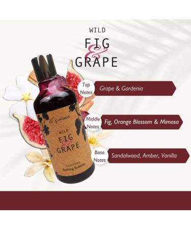 Di Palomo Vegan Wild Fig & Grape Bathing Bubbles 300ml - Foaming Bubble Bath & Luxury Shower Gel, Nourishing Skin Care, Gifts for Her - Buy Online on GoSupps.com