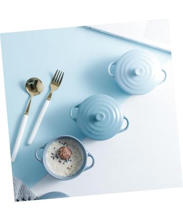 DEARMAMY Ceramic Soup Bowl 1pc Onion Ramen Bowl Stew Bowl Tagine Double Handle Bowl Soup Bowl Micro-Wave Oven Salad Bowl 13.00X9.80X7.50CM As Shown - Buy Online on GoSupps.com