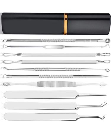 Verdant Touch Portable Blackhead Needle Set Blackhead Needle Set Stainless Steel Aluminum Box Portable Blackhead Extractor Tool Kit for Men Women