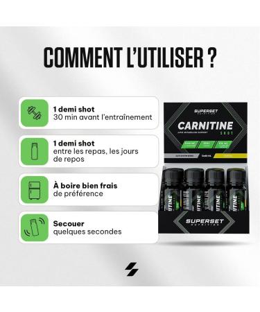 Superset Nutrition - Carnitine Shot (12x60ml) - L-Carnitine in oral solution for optimal absorption - Ideal in dry periods! -Tropical flavor - Buy Online on GoSupps.com