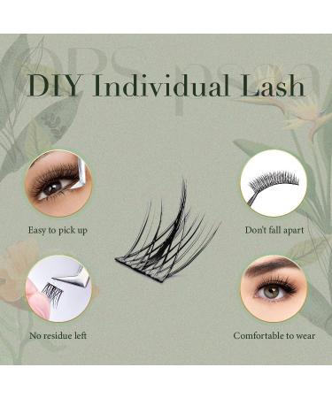 False Eyelashes & Lash Extension Kit | 40pcs D Curl Cluster Lashes Eyelash Glue Included | Natural & Reusable 10-12mm Easy to Use - Buy Online on GoSupps.com