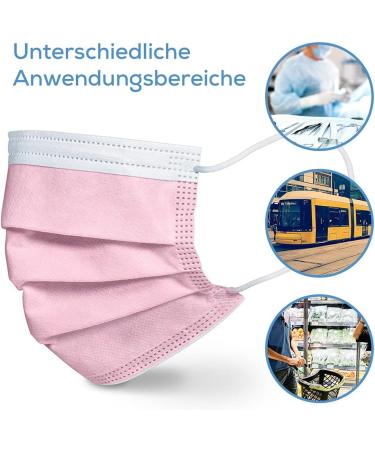 Buy Beurer MM 15 OP Mask Type IIR - 3-Layer Medical Face Mask (Pink 20 Pack) | EU Made Protects Against Droplets & Microorganisms | Fast International Shipping - Buy Online on GoSupps.com