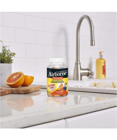 Airborne Zesty Orange Flavored Gummies 42 Count - Immune Support with 750mg Vitamin C, Minerals & Herbs - Packaging May Vary - Buy Online on GoSupps.com