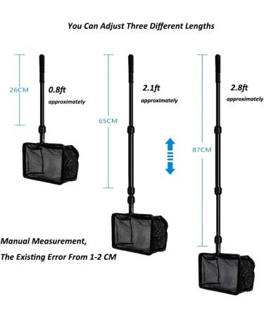 JZMYXA 6-in-1 Aquarium Fish Tank Cleaning Kit | Long Handle Brush & Six Functional Tools for Telescopic Cleaning | Best Aquarium Cleaning Set - Buy Online on GoSupps.com
