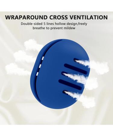 Fauxomor Makeup Sponge Holder - Triple-Sided Ultra-Soft Silicone Travel Case for All Makeup Sponges - Breathable & Durable - Blue - 1 Pack - Buy Online on GoSupps.com